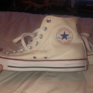 White high top converse size 9.5